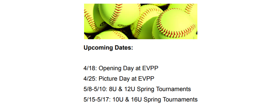 Upcoming Important Dates